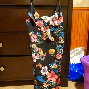 Size 0x floral dress; never worn